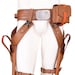 Leather Tactical Drop Leg Holster with Utility Pouches