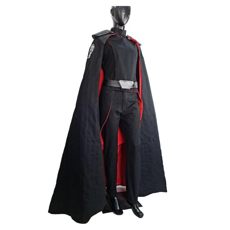 Star Wars Inquisitor Cosplay Costume with Black & Red Cape