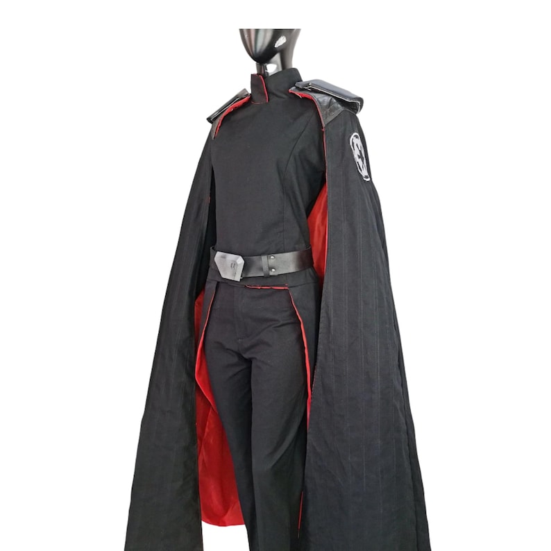 Star Wars Inquisitor Cosplay Costume with Black & Red Cape
