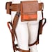 Leather Tactical Drop Leg Holster with Utility Pouches